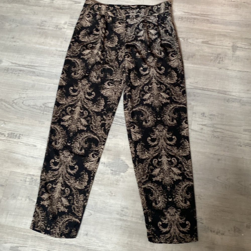 🤎▪️🤎BLACK-N-BROWN PAISLEY DESIGN PANTS🤎▪️🤎